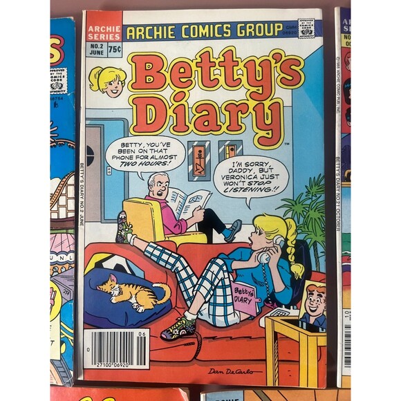 Vintage Archie Comics Betty's Diary Series 1985 - 1990 LOT of 5 - Single Owner - Picture 3 of 7